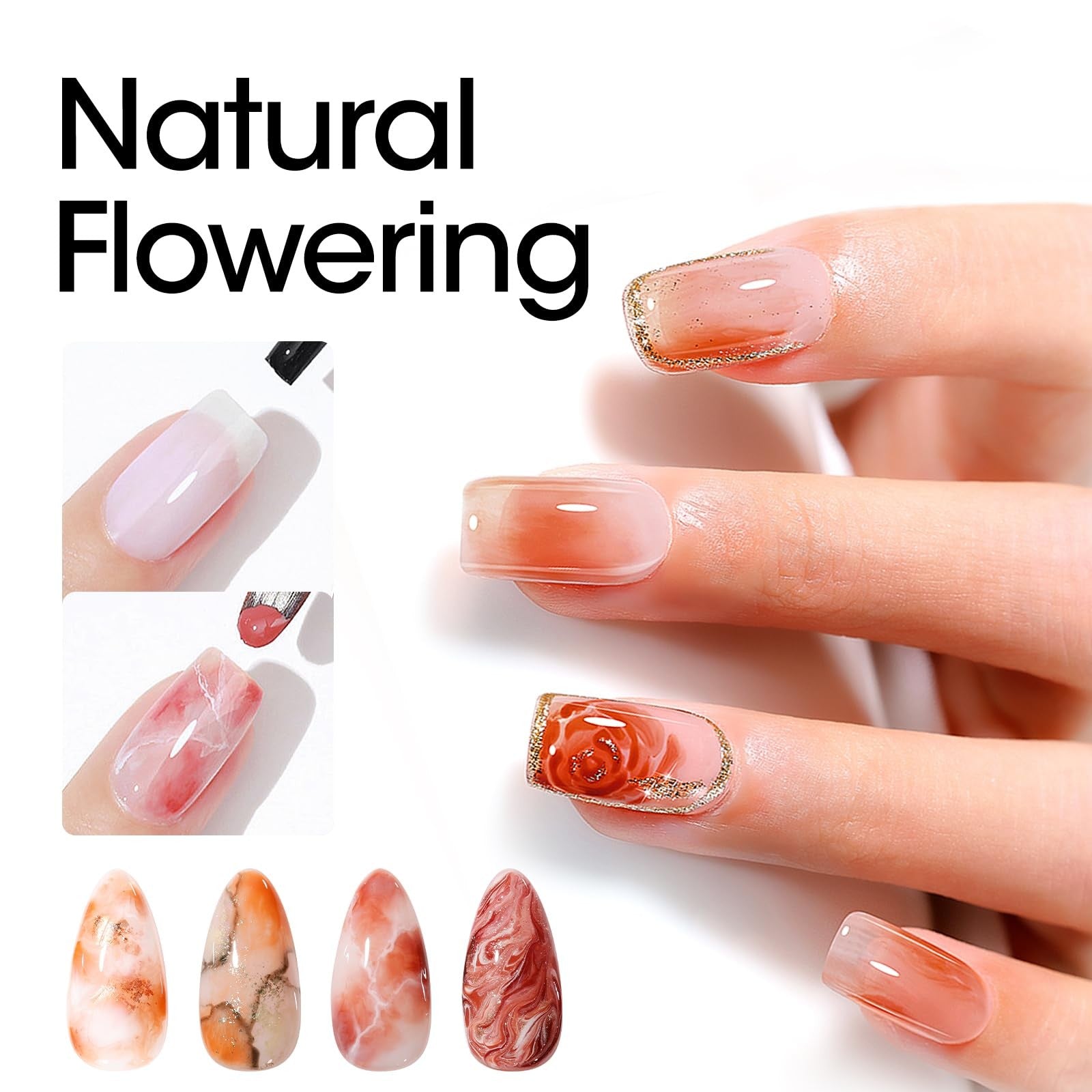 Blooming Gel - Esmalte De Uñas UV Soak off De 18 Ml Con Acabado Transparente