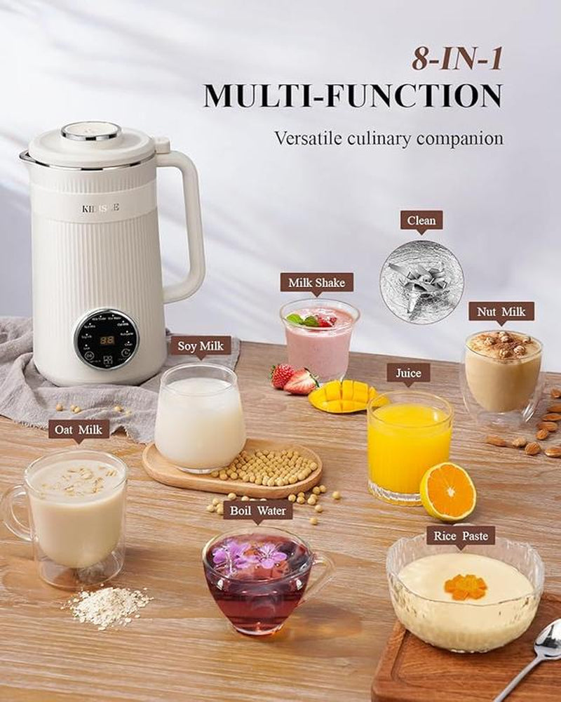  Cafetera y máquina de leche de nueces automática multifuncional KIDISLE 8 en 1 de 946 ml (32 oz), autolimpieza, inicio diferido, manten