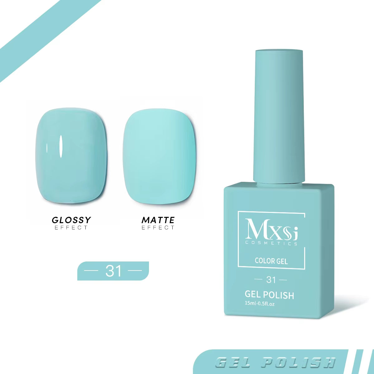 Esmalte de uñas en gel Mxsi de 15 ml, color marrón neón, azul real, rojo, verde, pastel, nude, para decoración de uñas, laca de gel, capa superior, gel UV, 
