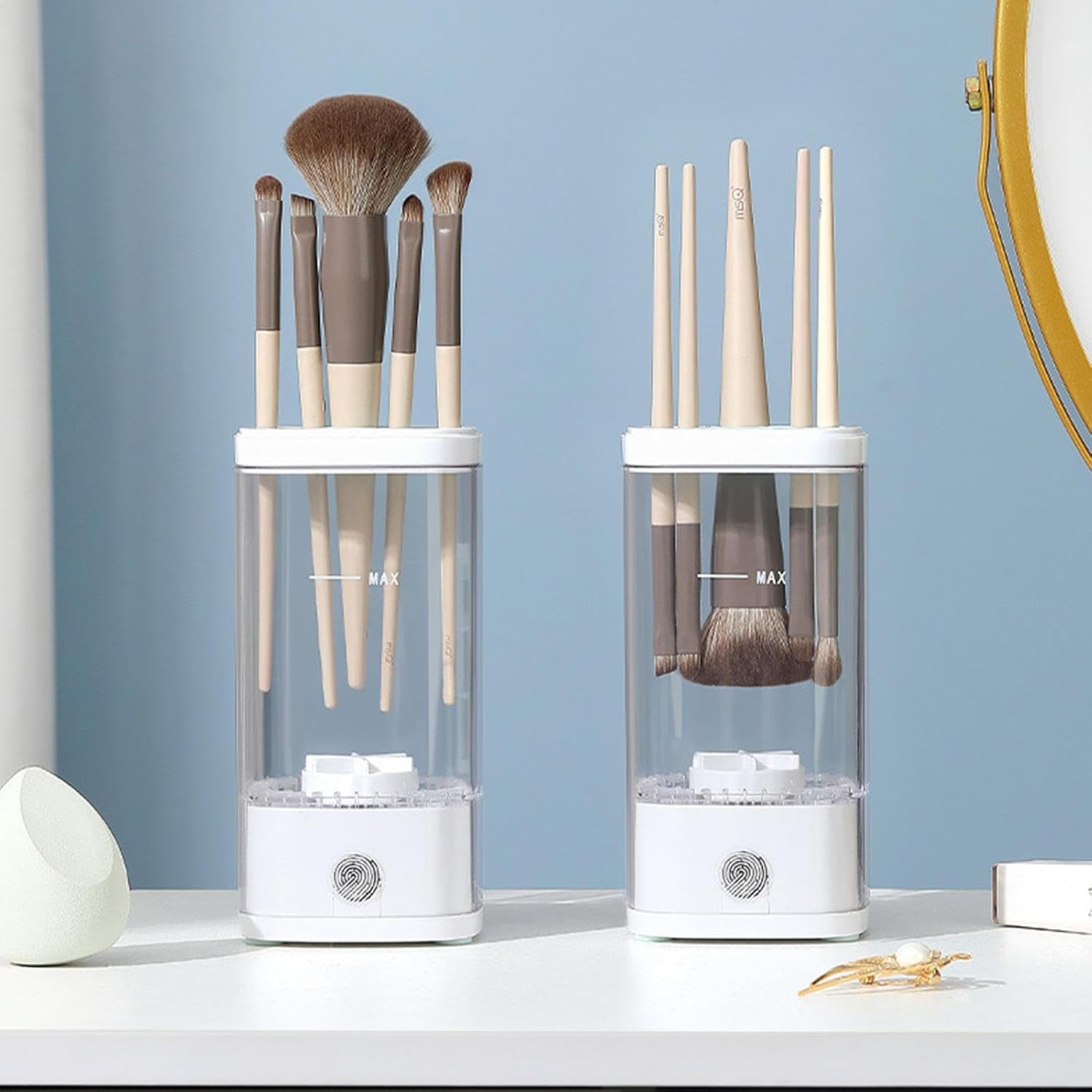 Limpiador de brochas de maquillaje 