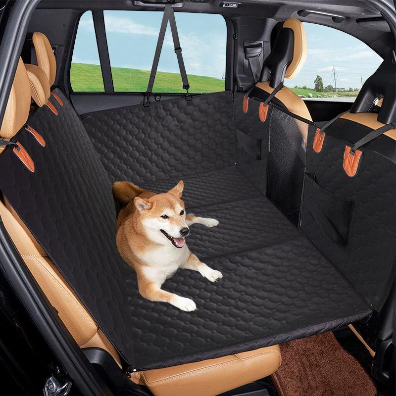 Nw8Lbs Back Seat Extender for Dogs Hard Bottom Dog Car Seat Extender Waterproof Foldable Backseat Cover & Travel Bed for Car Solid Pattern Machine Washable