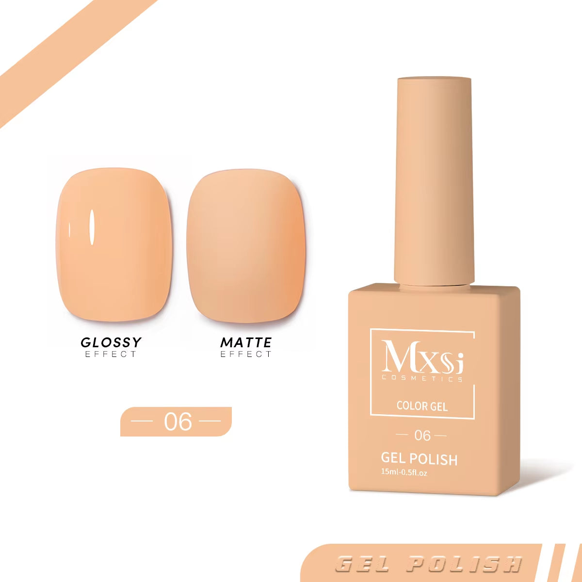 Esmalte de uñas en gel Mxsi de 15 ml, color marrón neón, azul real, rojo, verde, pastel, nude, para decoración de uñas, laca de gel, capa superior, gel UV, 