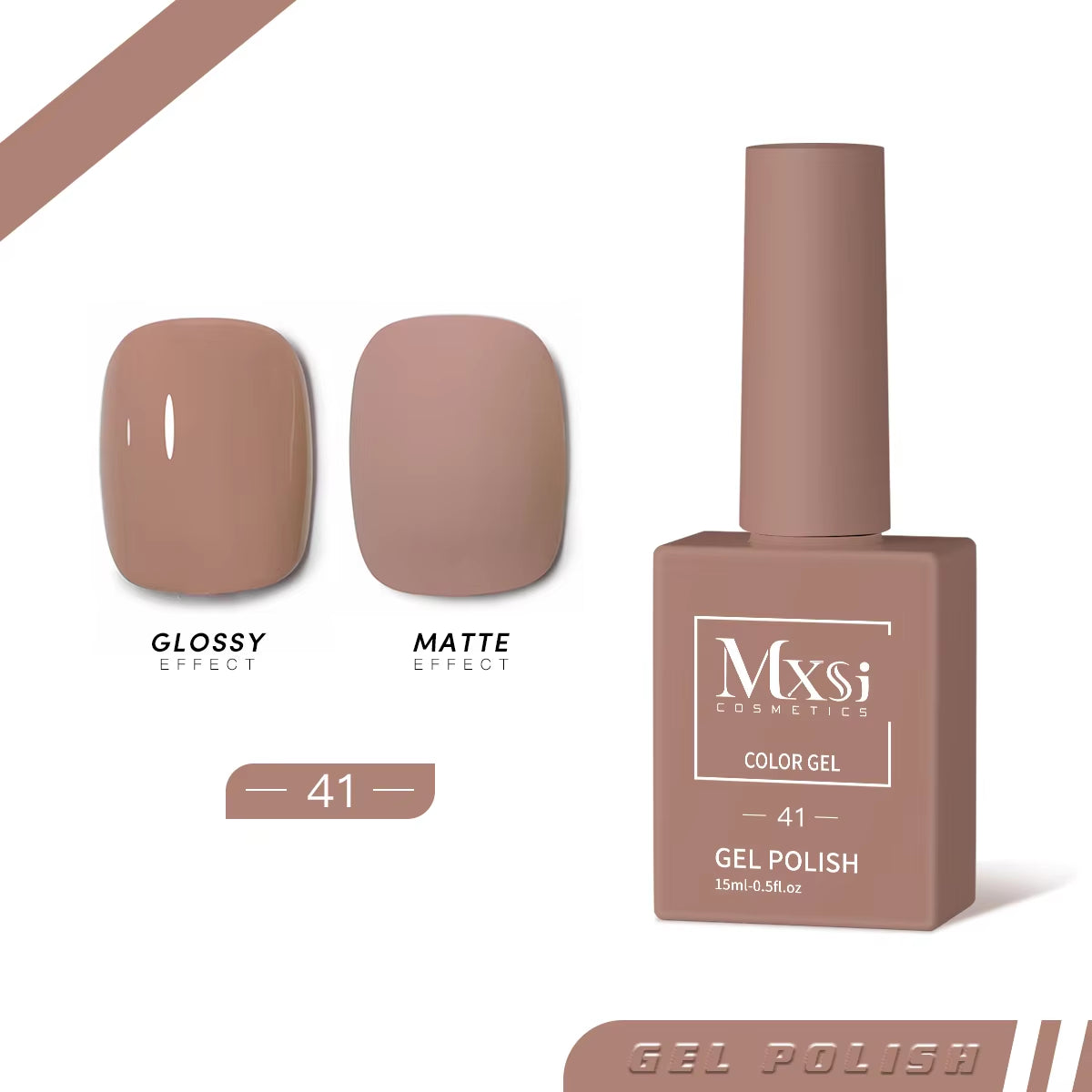 Esmalte de uñas en gel Mxsi de 15 ml, color marrón neón, azul real, rojo, verde, pastel, nude, para decoración de uñas, laca de gel, capa superior, gel UV, 