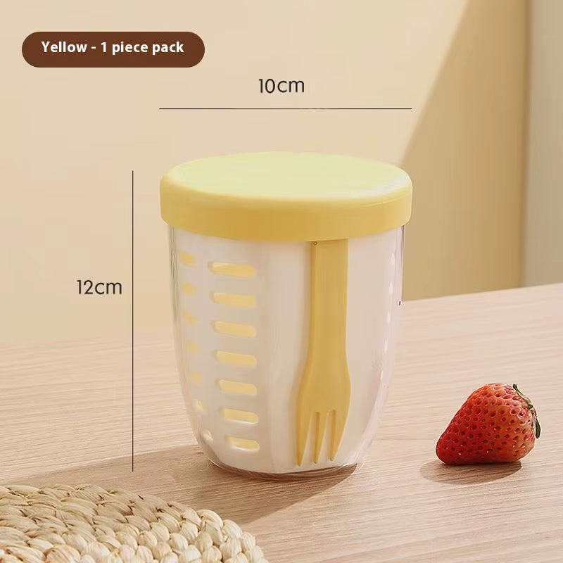 Nueva caja de plástico portátil para frutas, mantiene la fruta fresca. Caja hermética para almacenar en el refrigerador.