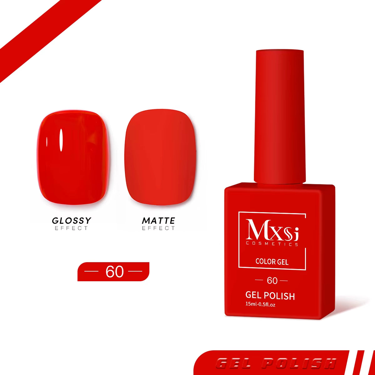 Esmalte de uñas en gel Mxsi de 15 ml, color marrón neón, azul real, rojo, verde, pastel, nude, para decoración de uñas, laca de gel, capa superior, gel UV, 