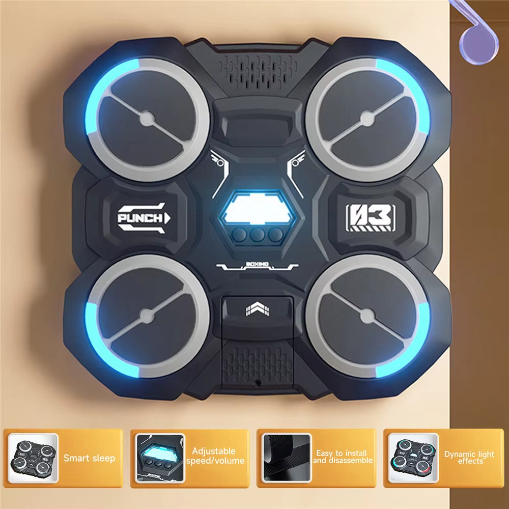 Máquina de boxeo musical con Bluetooth, máquina de boxeo musical para niños, máquina de boxeo inteligente de pared.