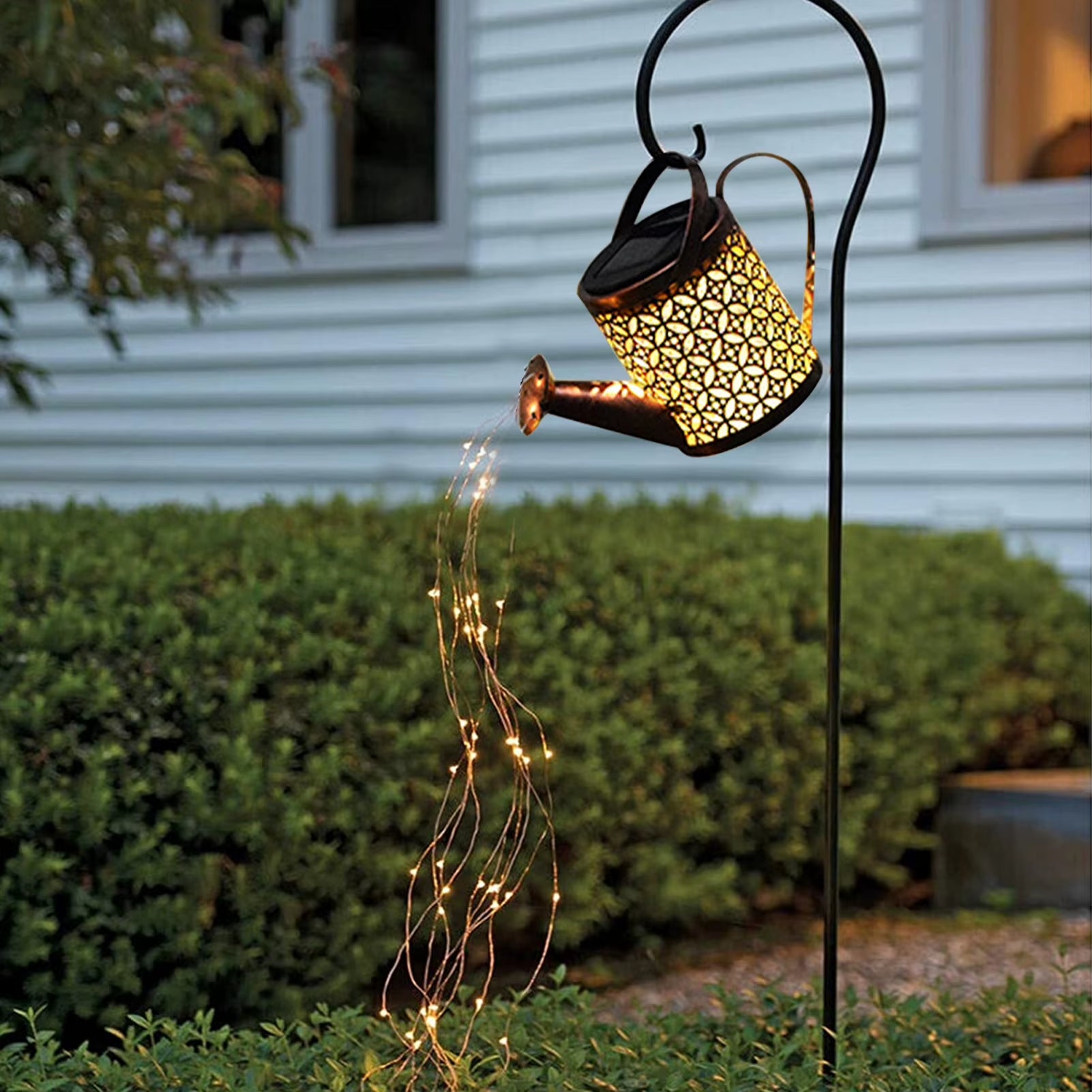 Solar LED Garden Lawn Lamp Creative Watering Can Sprinkles Star Type Shower Art Light Decoration Outdoor Gardening Lawn Lamps