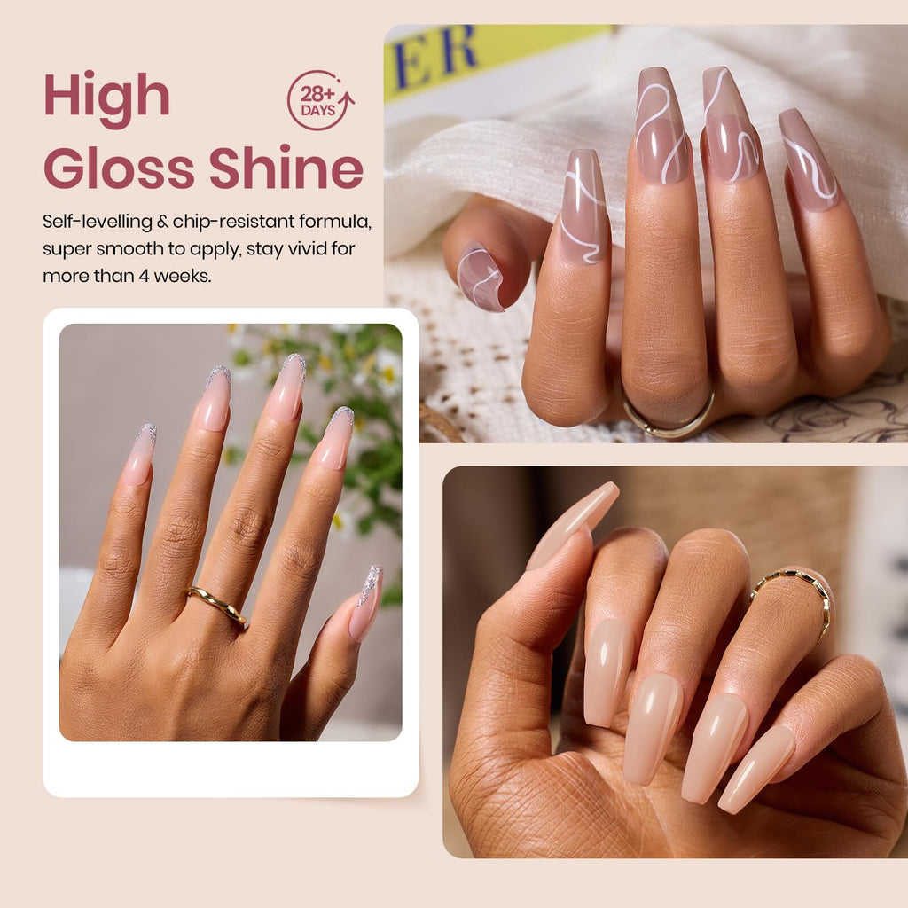 6 UNIDS Desnuda Rosa Marrón Gel Esmalte De Uñas Colección Otoño Invierno Gel