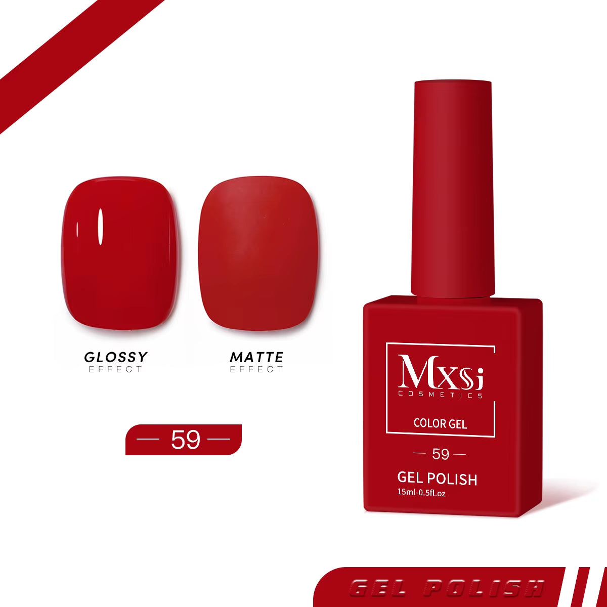 Esmalte de uñas en gel Mxsi de 15 ml, color marrón neón, azul real, rojo, verde, pastel, nude, para decoración de uñas, laca de gel, capa superior, gel UV, 