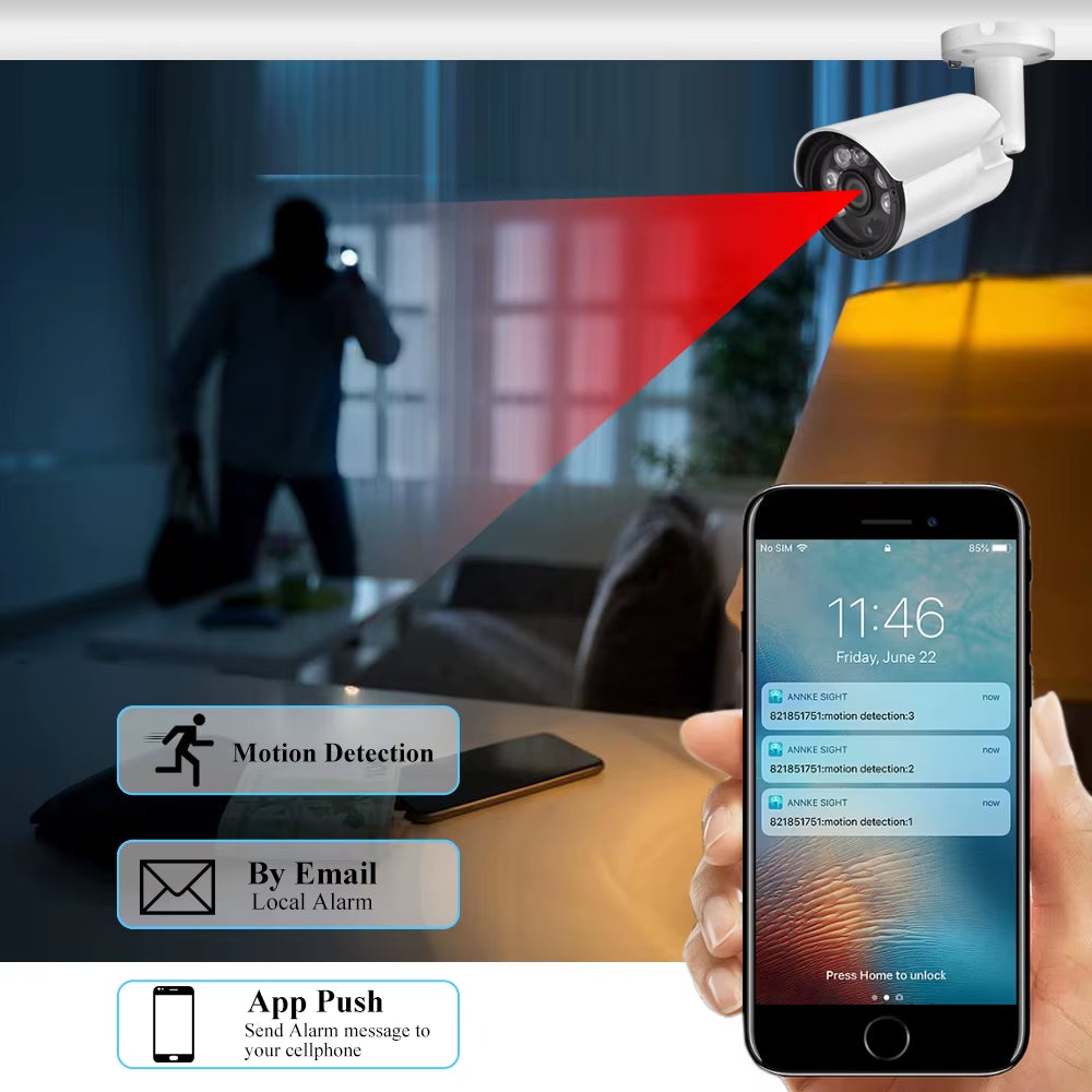 H.265+ 5MP/4MP/3MP/2MP POE IP Camera Street Audio Night Vision Metal IP67 CCTV Security Outdoor Video Surveillance Camera