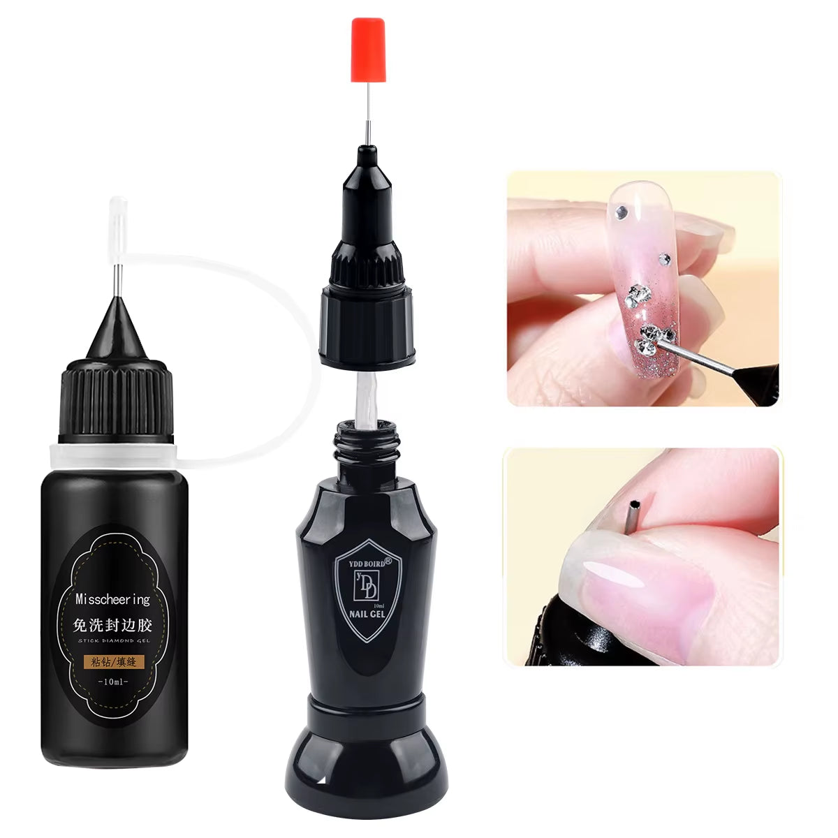 Pegamento para uñas con diamantes de imitación de 30 g, superfuerte, para decoración de uñas en 3D, con gemas y diamantes