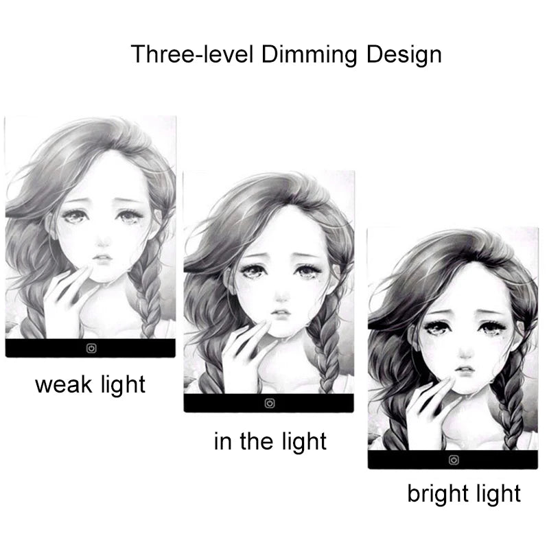 Tablero de dibujo LED con 3 niveles de intensidad regulable, mesa de dibujo, animación, pintura, juguetes educativos, regalo, bloc de notas con luz ajustable 