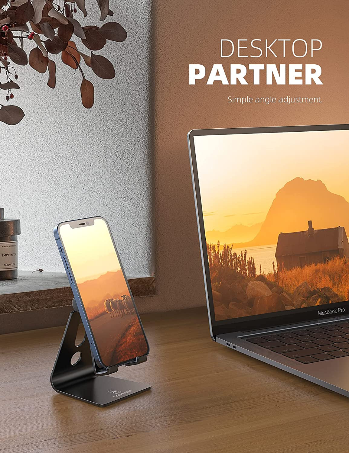 Soporte ajustable para celular, soporte de escritorio, base, compatible con iPhone 17, 16, 15, 14, Air, Pro, Pro Max, 13, 12, X, XS y teléfono