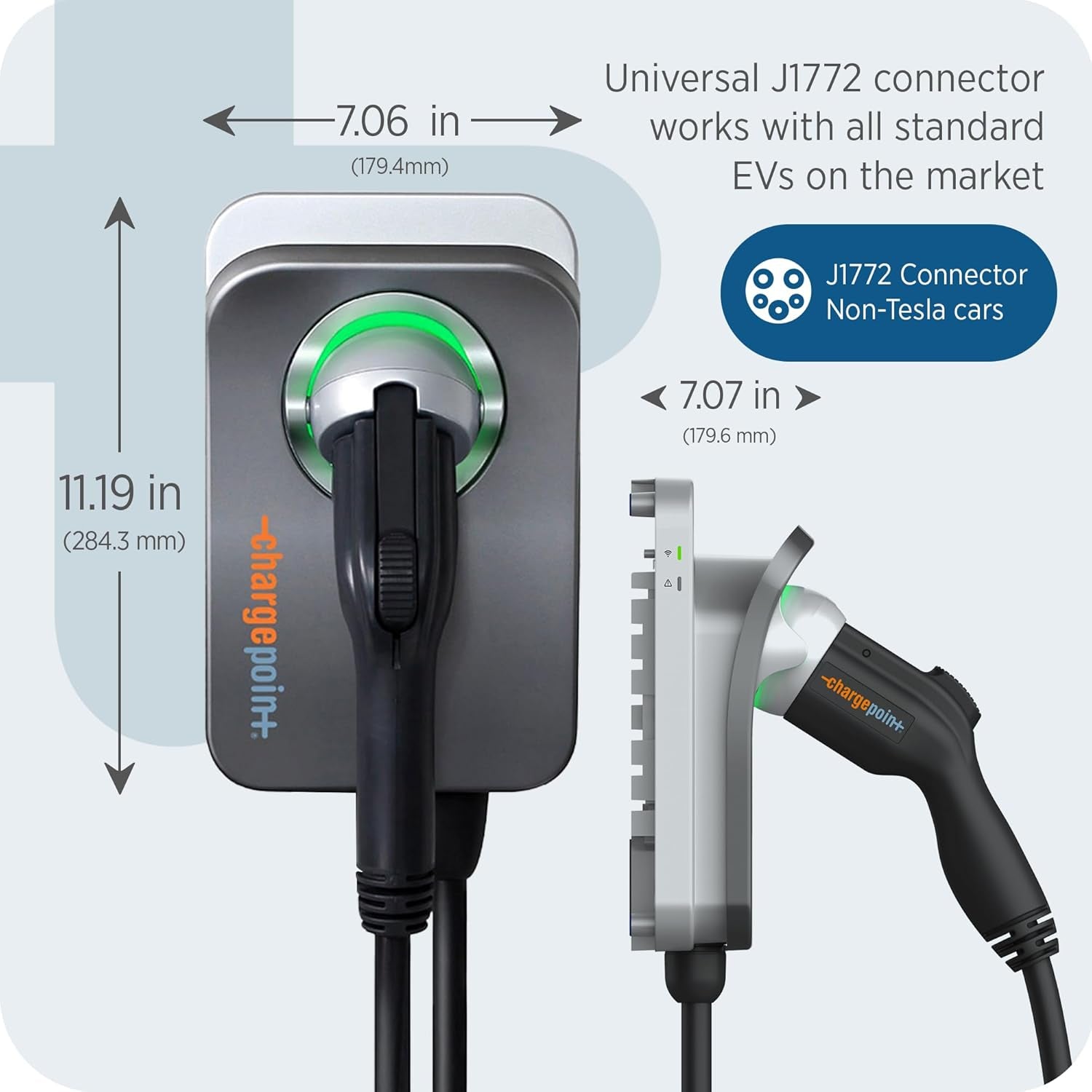 Cargador EV Homelflex nivel 2 J1772, cableado para vehículos eléctricos, carga rápida e inteligente de baterías en casa 