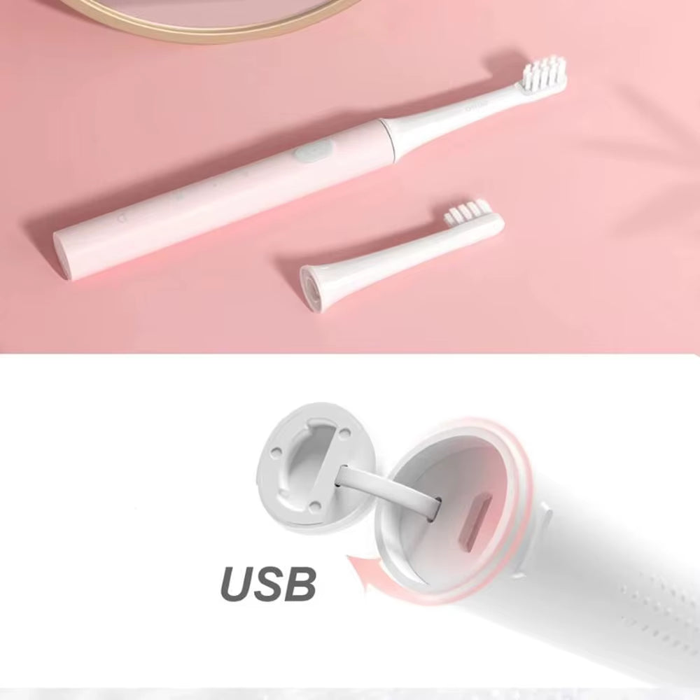 Cepillo de dientes eléctrico sónico original MIJIA T100, recargable por USB, resistente al agua, automático y ultrasónico.