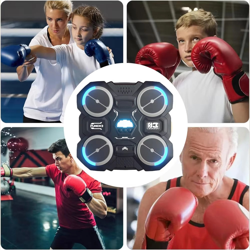 Máquina de boxeo musical con Bluetooth, máquina de boxeo musical para niños, máquina de boxeo inteligente de pared.