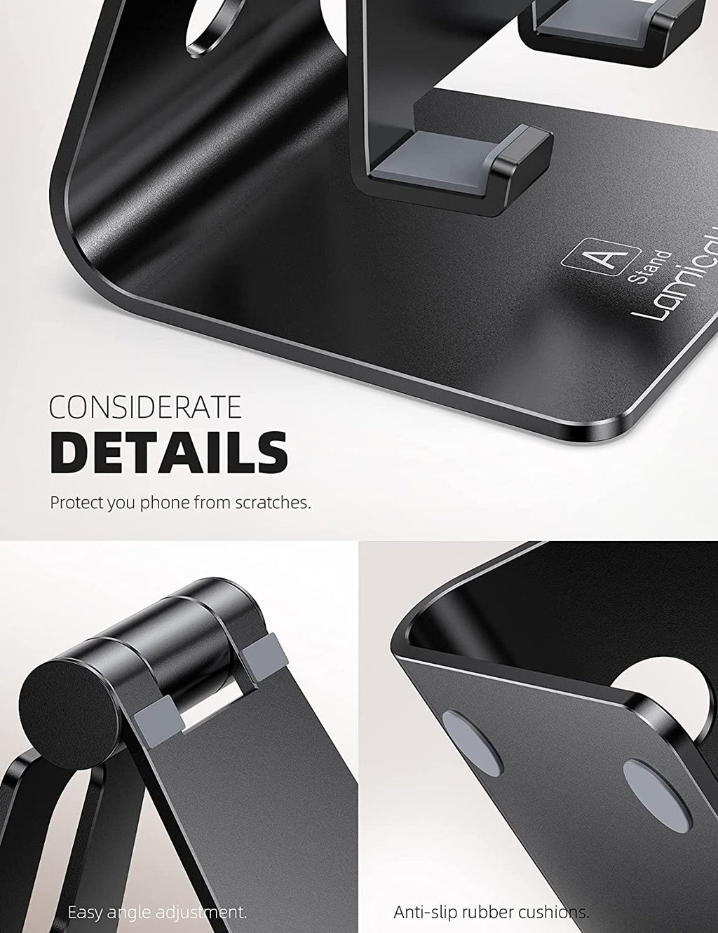 Soporte ajustable para celular, soporte de escritorio, base, compatible con iPhone 17, 16, 15, 14, Air, Pro, Pro Max, 13, 12, X, XS y teléfono