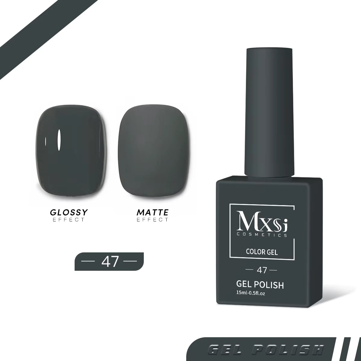 Esmalte de uñas en gel Mxsi de 15 ml, color marrón neón, azul real, rojo, verde, pastel, nude, para decoración de uñas, laca de gel, capa superior, gel UV, 