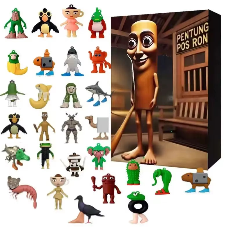 2025 Advent Calendario Blind Box Italian Brainrot Christmas Decoration Tung Tung Sahur Tralalero Navidad Kids Countdown Calendar