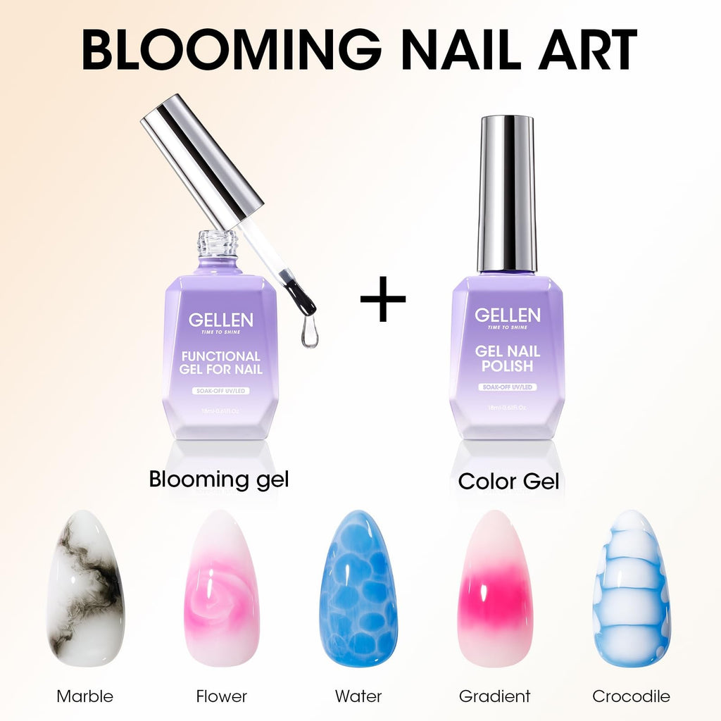 Blooming Gel - Esmalte De Uñas UV Soak off De 18 Ml Con Acabado Transparente