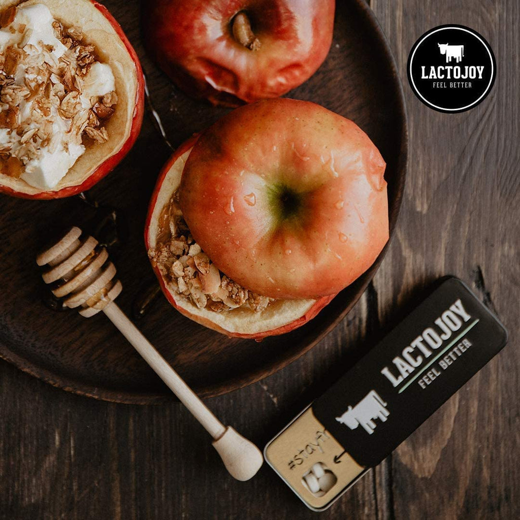 Lactojoy Pastillas De Lactasa 14.500 FCC I Tratamiento De Comprimidos Para Intolerancia a La Lactosa I Digestión De La Leche, Queso I Capsulas De Enzimas Digestivas I Vegano I 1 X 80 Caps