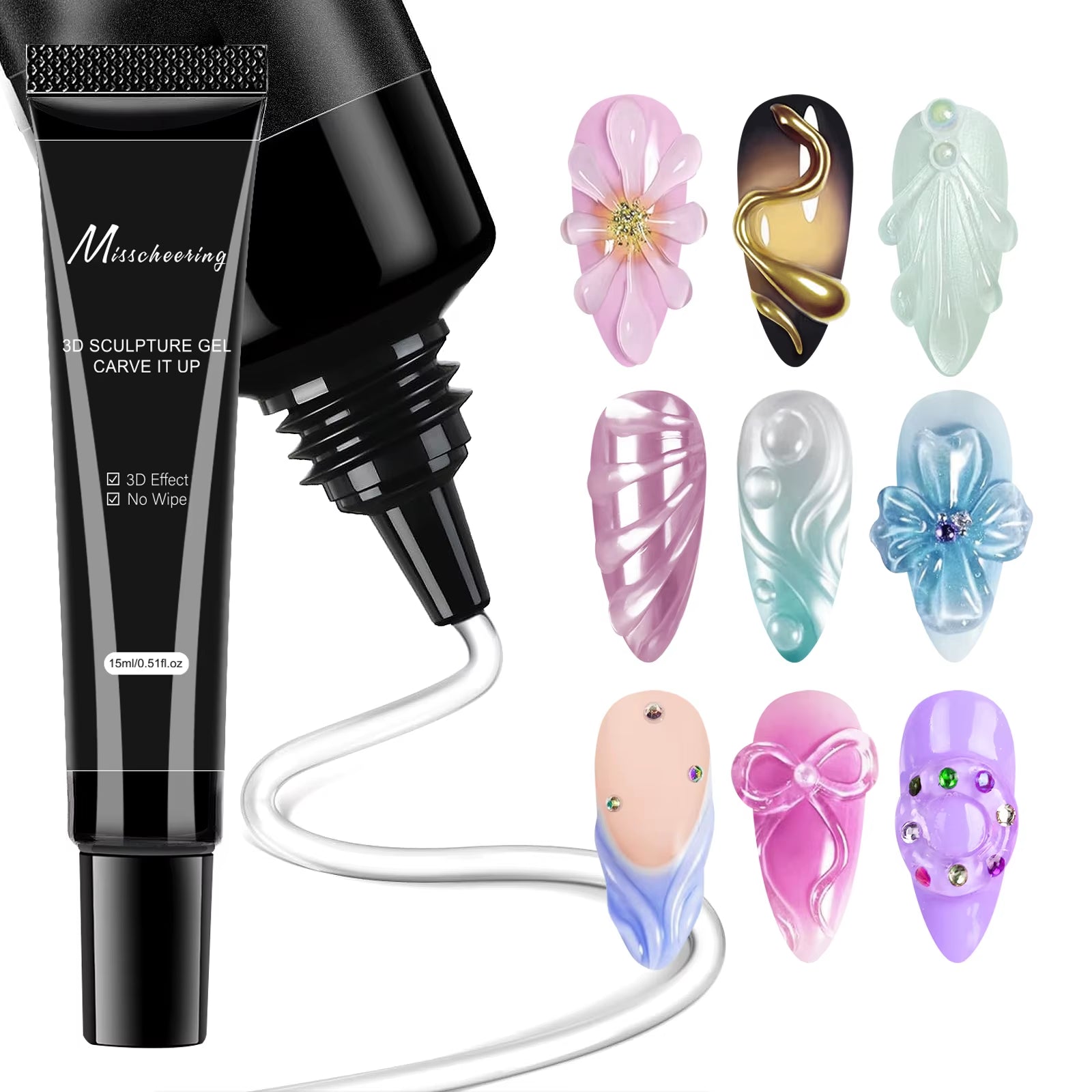 Pegamento para uñas con diamantes de imitación de 30 g, superfuerte, para decoración de uñas en 3D, con gemas y diamantes