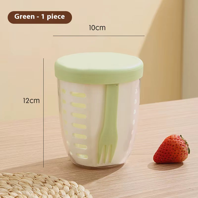 Nueva caja de plástico portátil para frutas, mantiene la fruta fresca. Caja hermética para almacenar en el refrigerador.