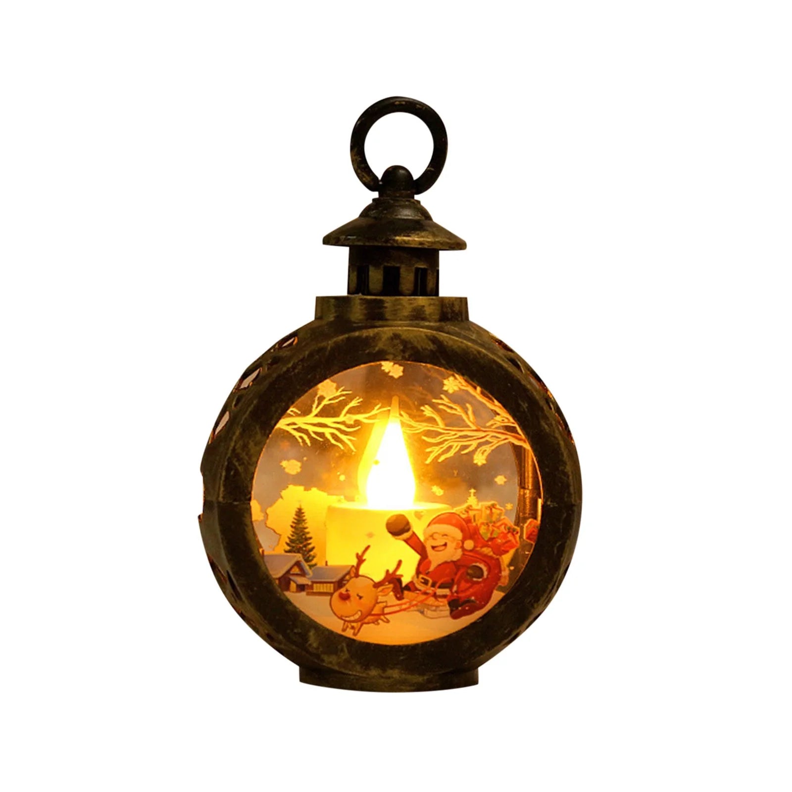 Clearance Navidad Decoracion Casa Ofertas Interior Fall Thanksgiving Decor/Christmas Decorations for Home Indoor Outdoor Christmas Decorations LED round Light Children Gift Window Display Pendant