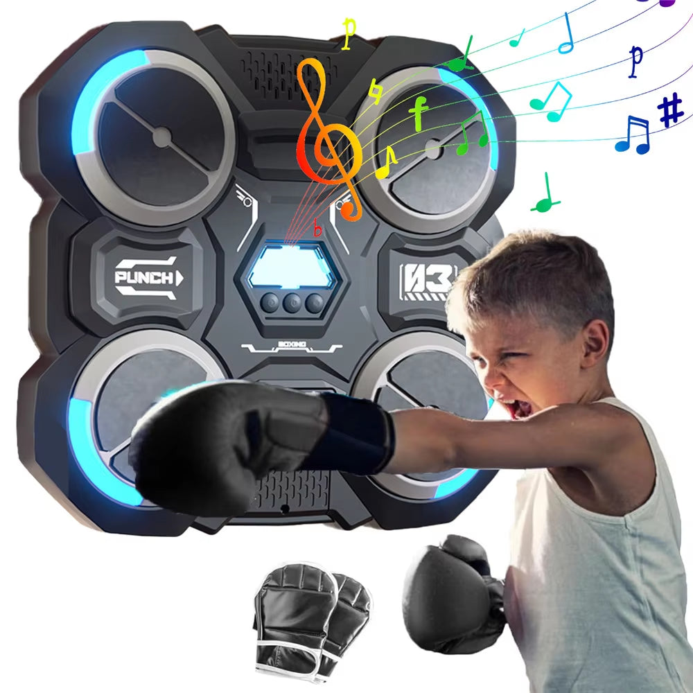 Máquina de boxeo musical con Bluetooth, máquina de boxeo musical para niños, máquina de boxeo inteligente de pared.