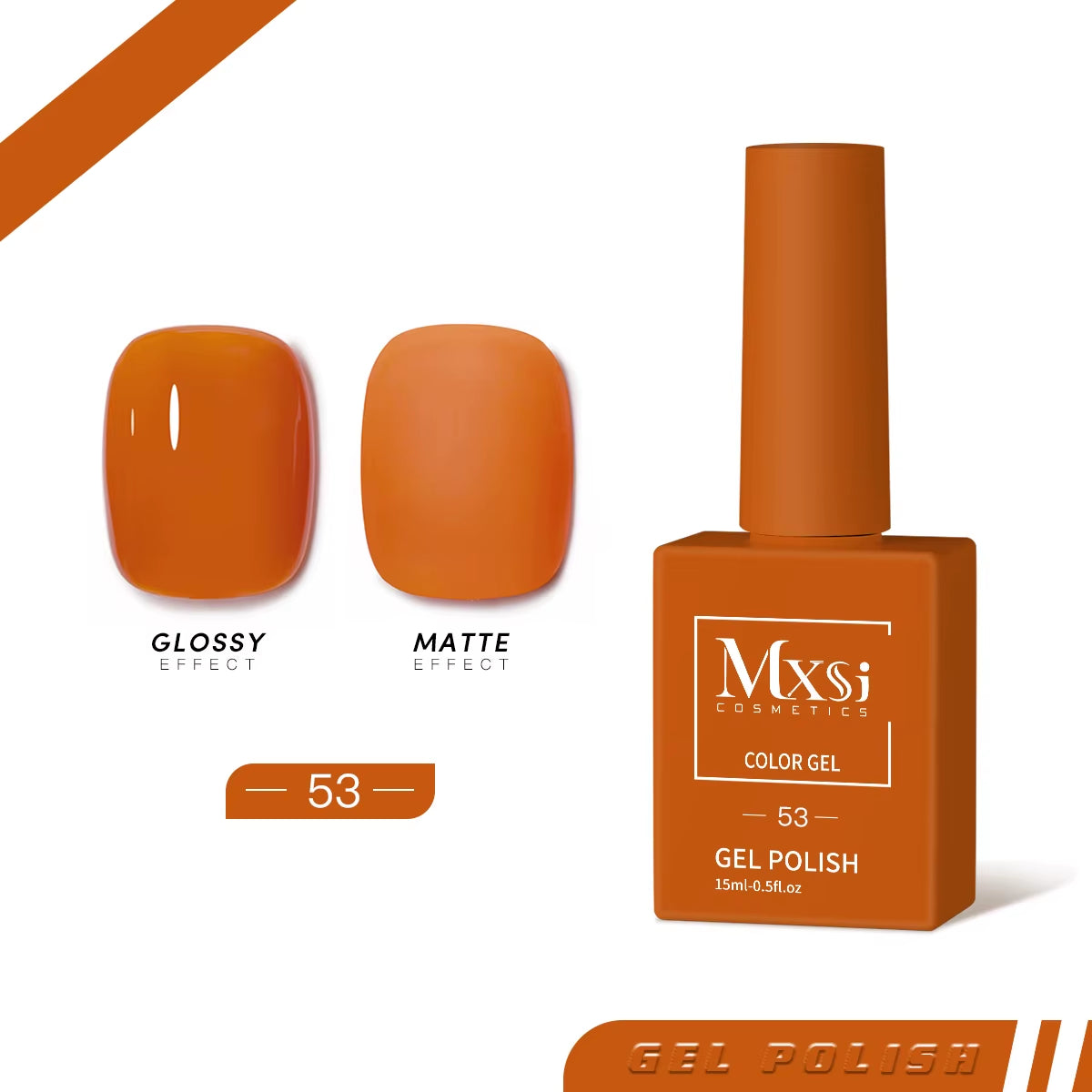 Esmalte de uñas en gel Mxsi de 15 ml, color marrón neón, azul real, rojo, verde, pastel, nude, para decoración de uñas, laca de gel, capa superior, gel UV, 