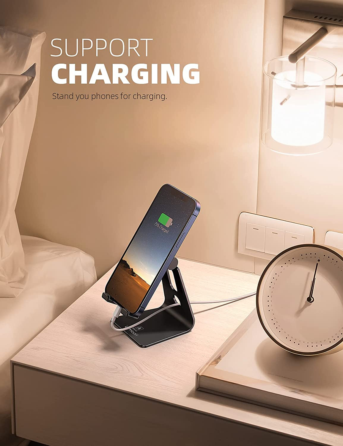 Soporte ajustable para celular, soporte de escritorio, base, compatible con iPhone 17, 16, 15, 14, Air, Pro, Pro Max, 13, 12, X, XS y teléfono