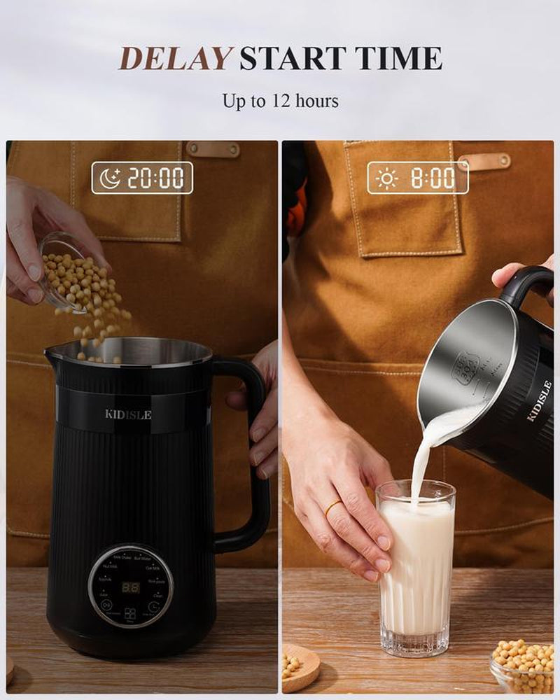  Cafetera y máquina de leche de nueces automática multifuncional KIDISLE 8 en 1 de 946 ml (32 oz), autolimpieza, inicio diferido, manten