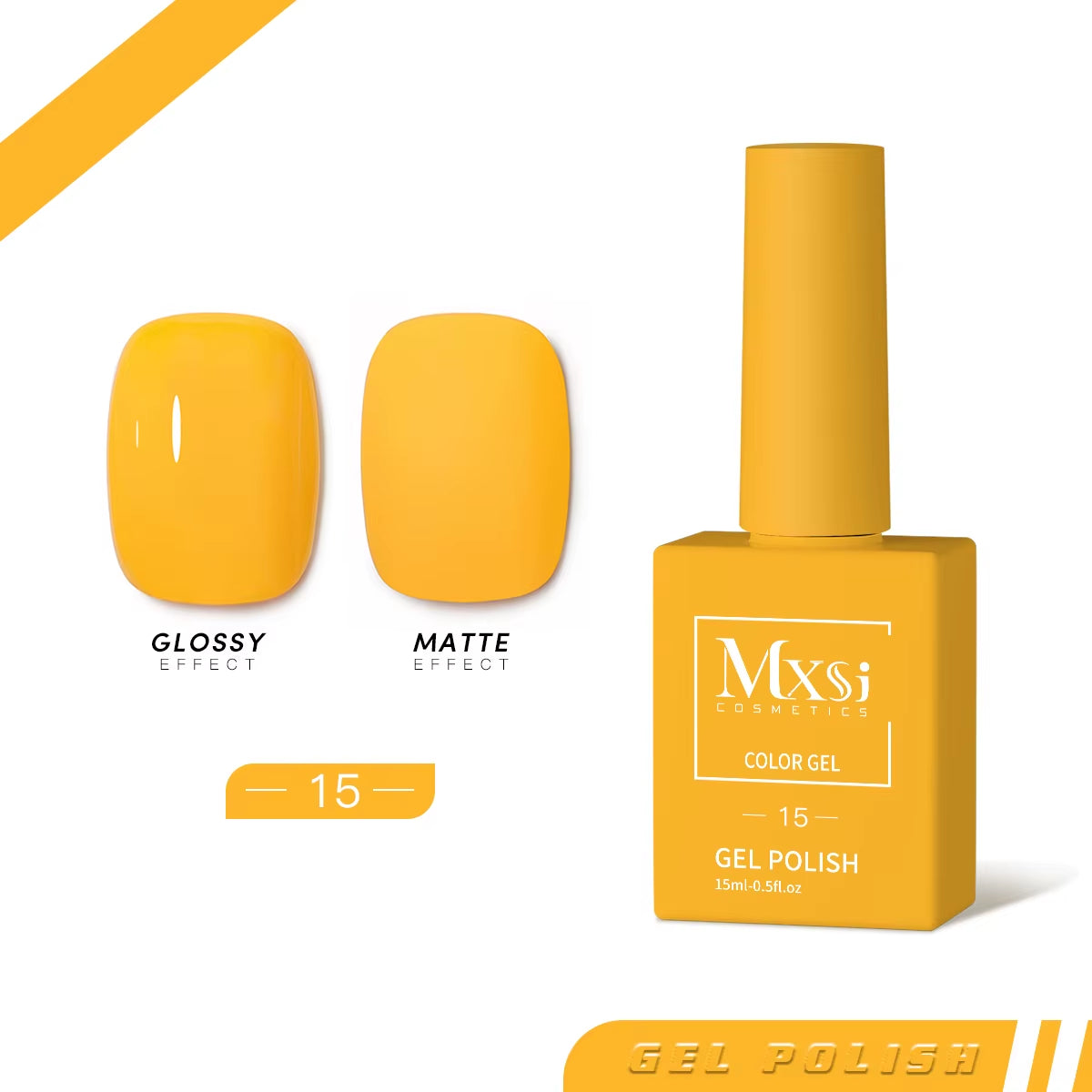 Esmalte de uñas en gel Mxsi de 15 ml, color marrón neón, azul real, rojo, verde, pastel, nude, para decoración de uñas, laca de gel, capa superior, gel UV, 