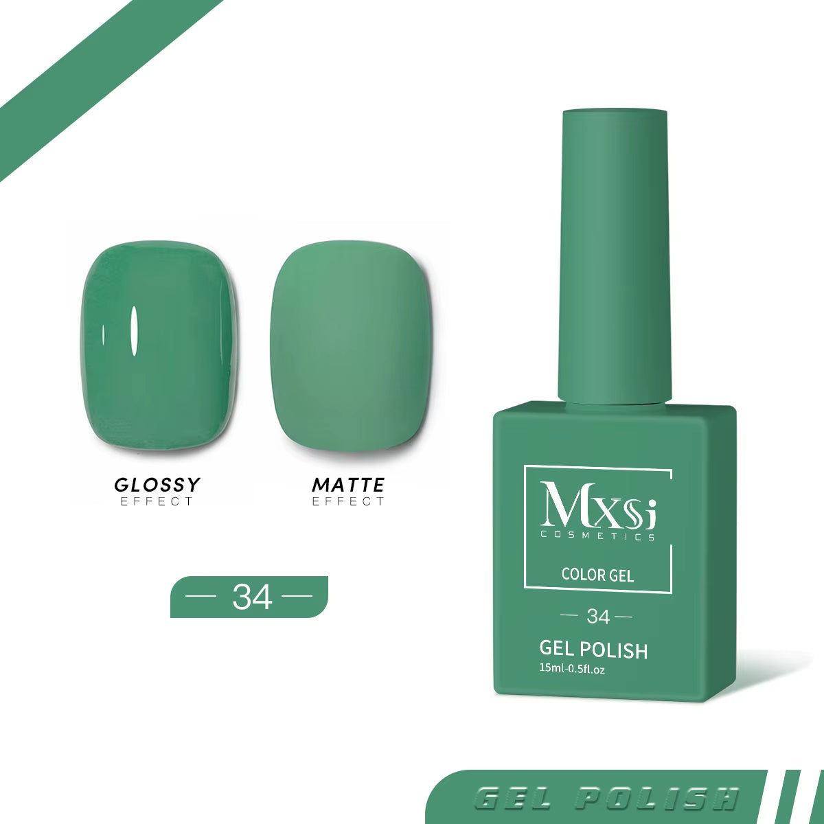 Esmalte de uñas en gel Mxsi de 15 ml, color marrón neón, azul real, rojo, verde, pastel, nude, para decoración de uñas, laca de gel, capa superior, gel UV, 