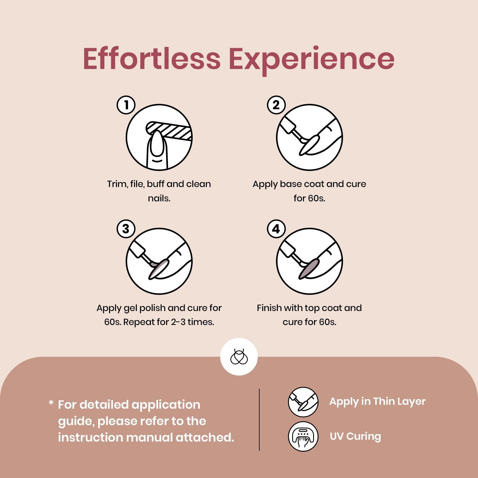 6 UNIDS Desnuda Rosa Marrón Gel Esmalte De Uñas Colección Otoño Invierno Gel