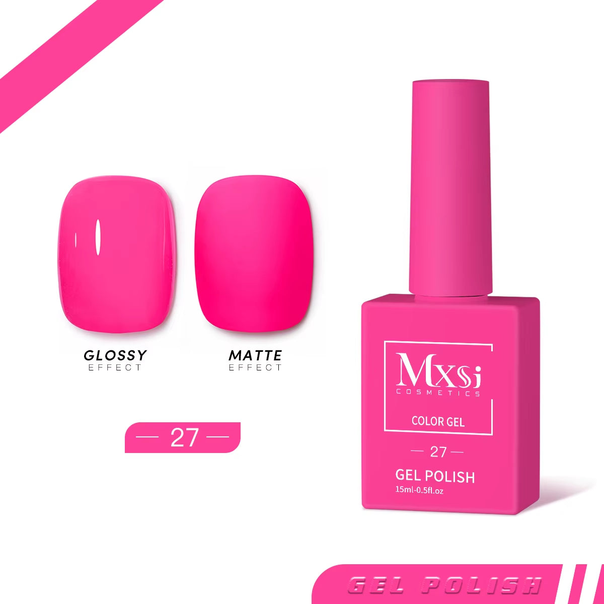 Esmalte de uñas en gel Mxsi de 15 ml, color marrón neón, azul real, rojo, verde, pastel, nude, para decoración de uñas, laca de gel, capa superior, gel UV, 